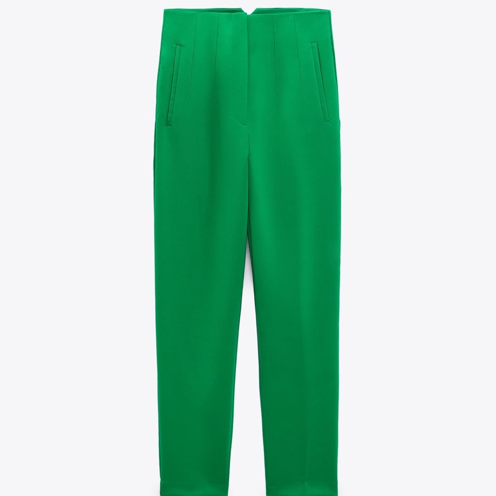 Zara new with tags high wasited green pants